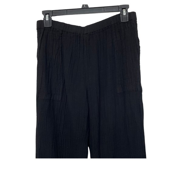 Women's Gauze Boho Wide leg flare Black Pants Sz XS - Picture 5 of 15